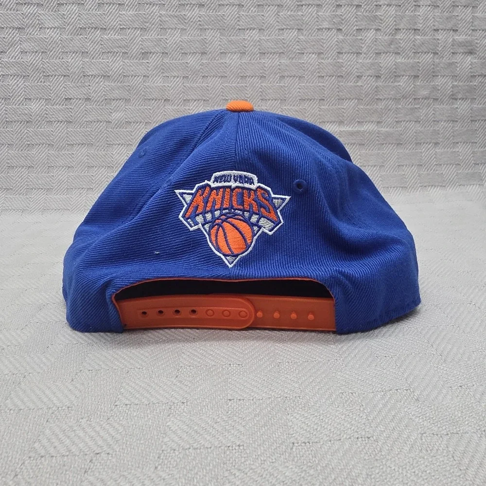 New York Knicks Hat Cap Snap Back Mens One Size Blue NBA Basketball Adidas